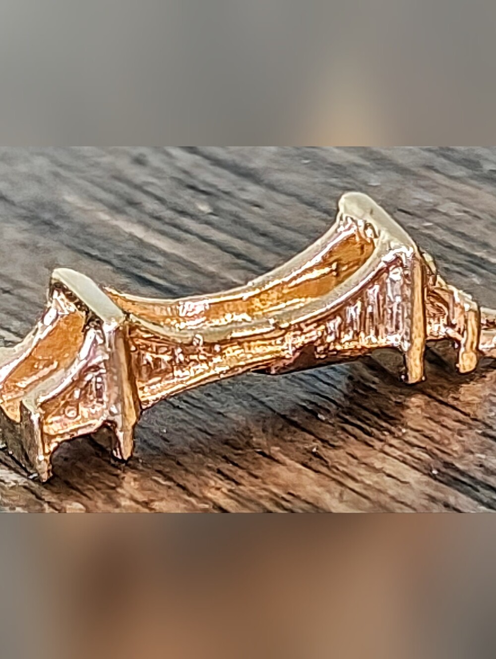 Vintage CREA 14K Gold Golden Gate Bridge Charm Pendant San Francisco 0.77g